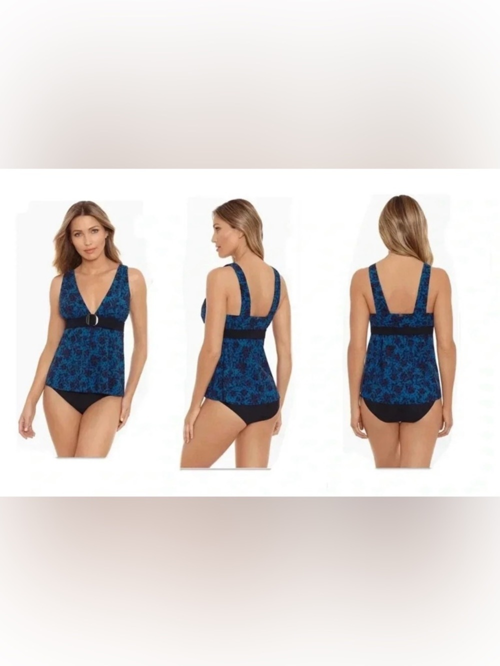 Amoressa Flower Fair Camellia Tankini Top and Bimini Bottom Size 6